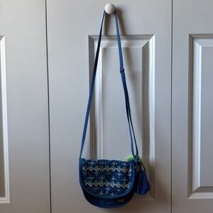 Hollister Small Canvas‎ Crossbody Blue Bag